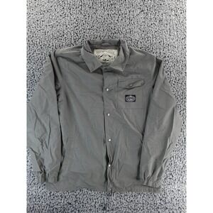 Poler Stuff Lightweight Snap Button Jacket Grey Outdoor Camp Vibes Mens Large